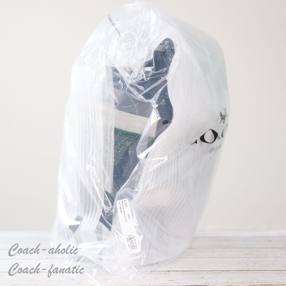 NWT Coach CL945 Track Backpack In Colorblock With Coach Stamp in Denim *SEALED* - Picture 7 of 9